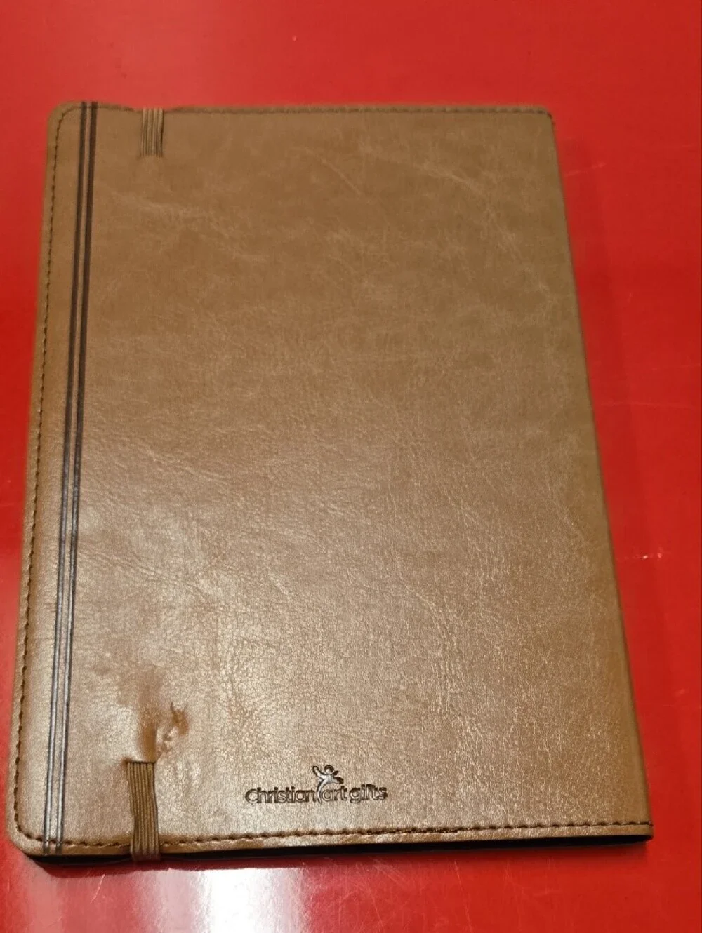 Leather-Look Brown Inspirational Journal - Be Still & Know